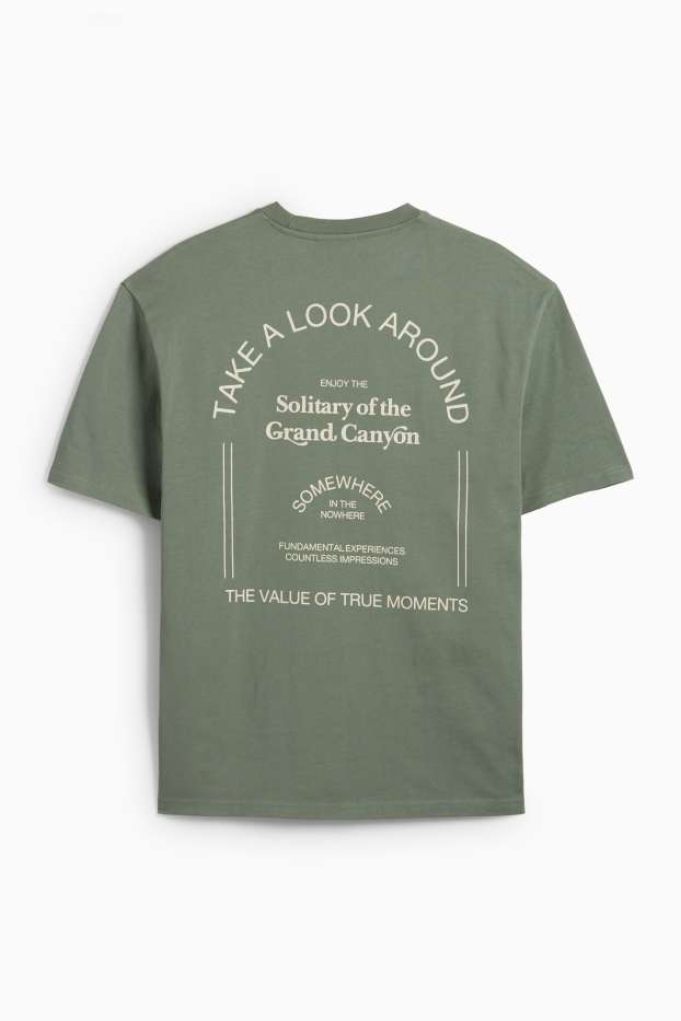 Men - T-shirt - relaxed fit - dark green