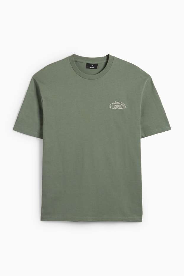 Men - T-shirt - relaxed fit - dark green