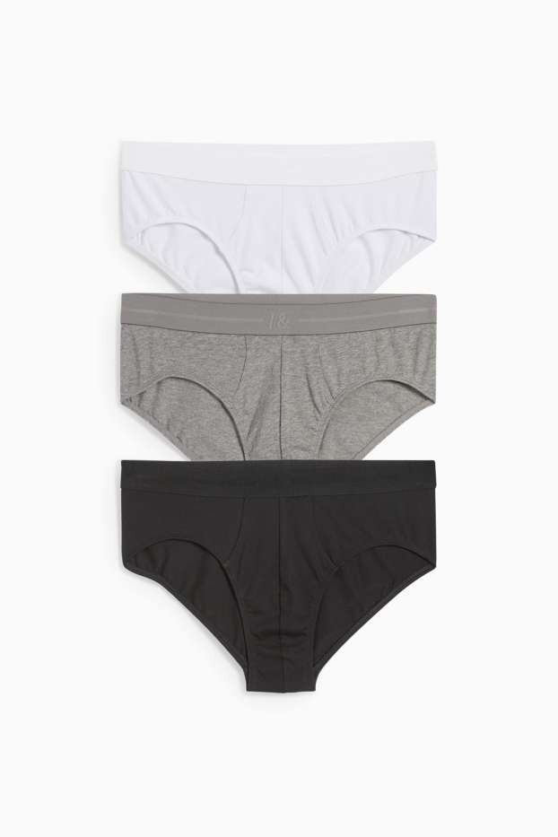 Herren - Multipack 3er - Slip - dunkelgrau
