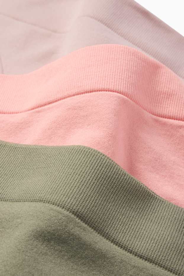 Femmes - Lot de 3 - culottes - sans coutures - rose