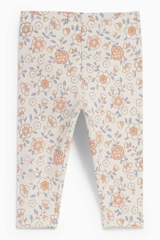 Nadó nena - Floretes - conjunt per a nadó - 2 peces - marró fosc