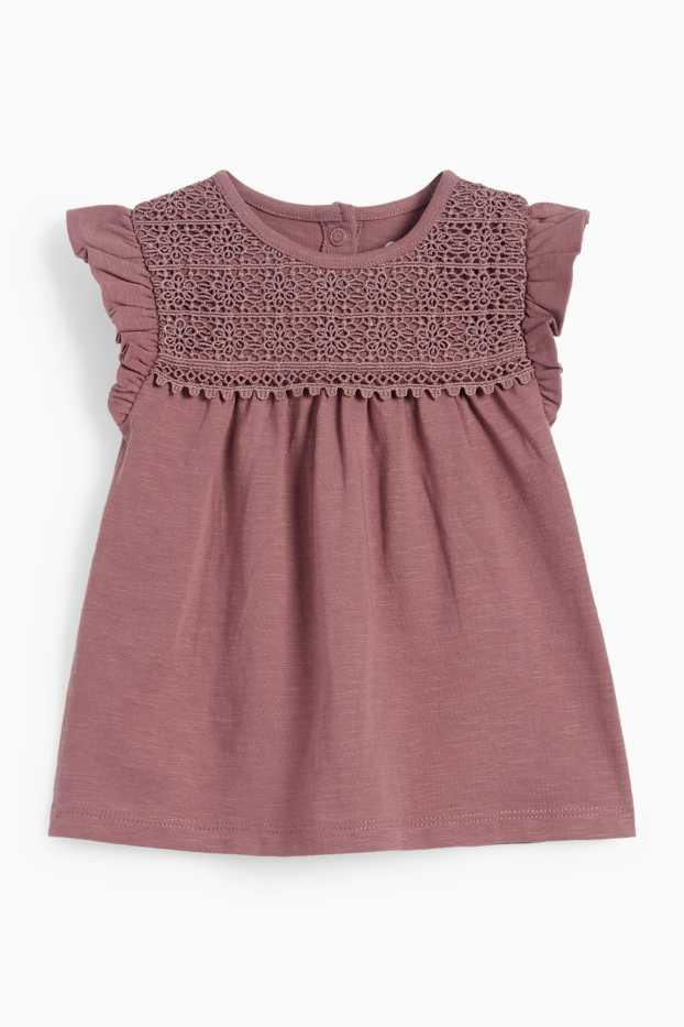 Nadó nena - Floretes - conjunt per a nadó - 2 peces - marró fosc