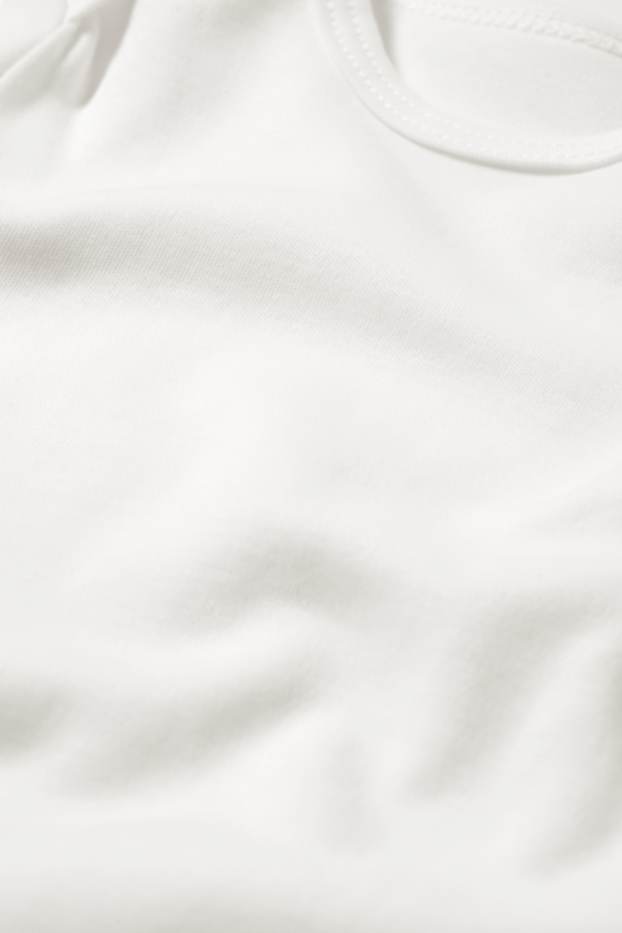 Unisexe - Lot de 10 - bodys bébé - blanc crème