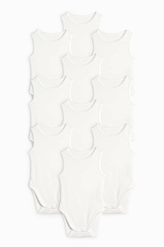 Unisex - Multipack 10er - Baby-Body - cremeweiß