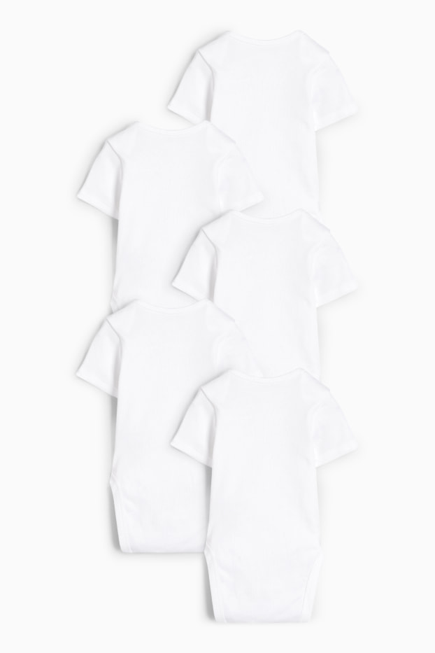 Unisex - Multipack 5er - Baby-Body - weiss