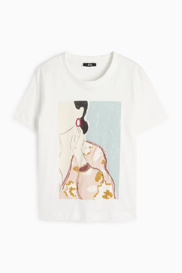 Femei - Tricou - regular fit - alb