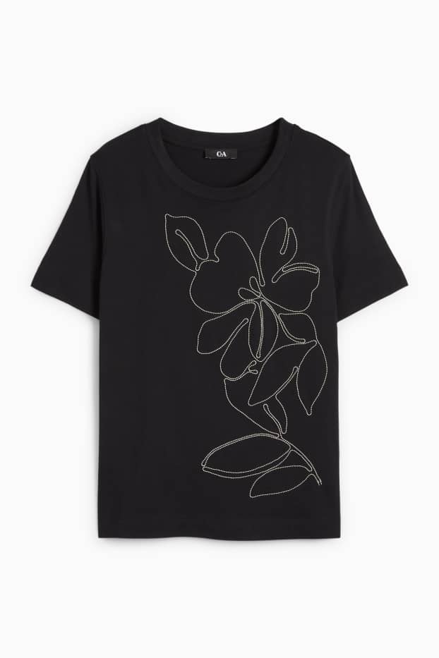 Femmes - T-shirt - regular fit - noir