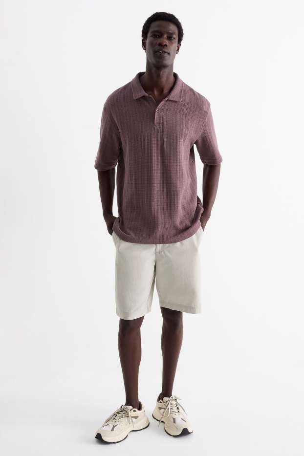 Hommes - Short - Flex - gris clair