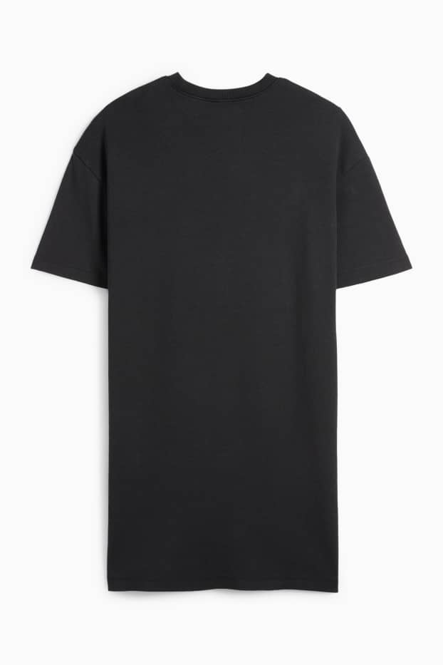 Damen - T-Shirt-Kleid - schwarz