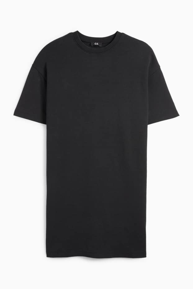 Damen - T-Shirt-Kleid - schwarz