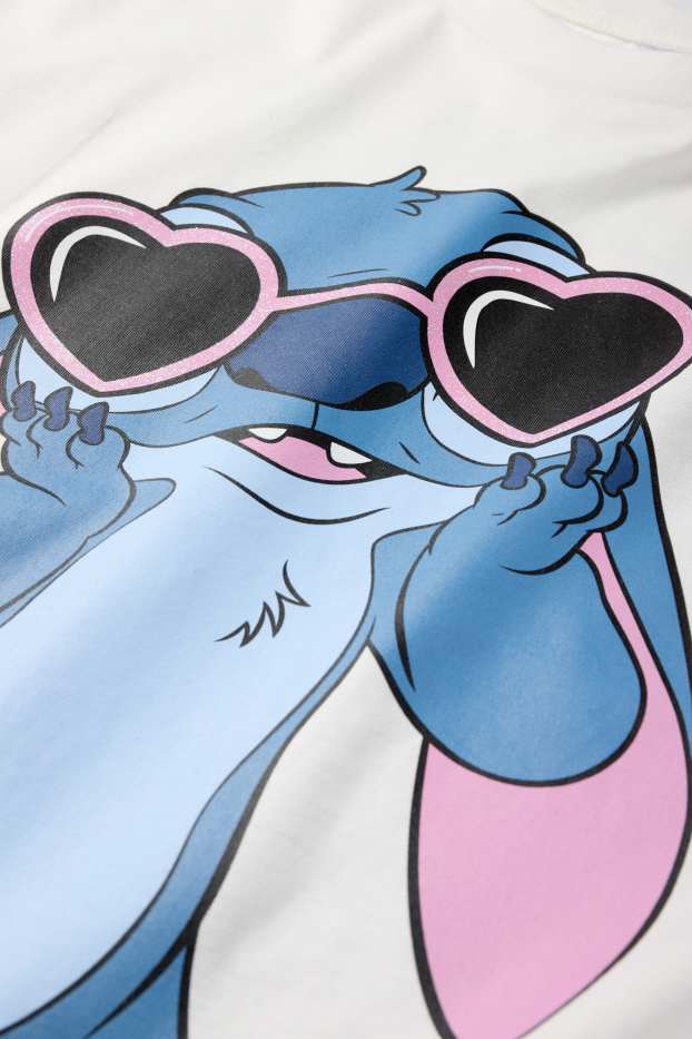 Copii - Fete - Lilo & Stitch - tricou cu mânecă scurtă - alb