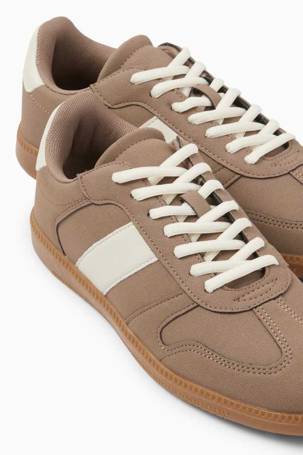 Women - Trainers - faux leather - brown