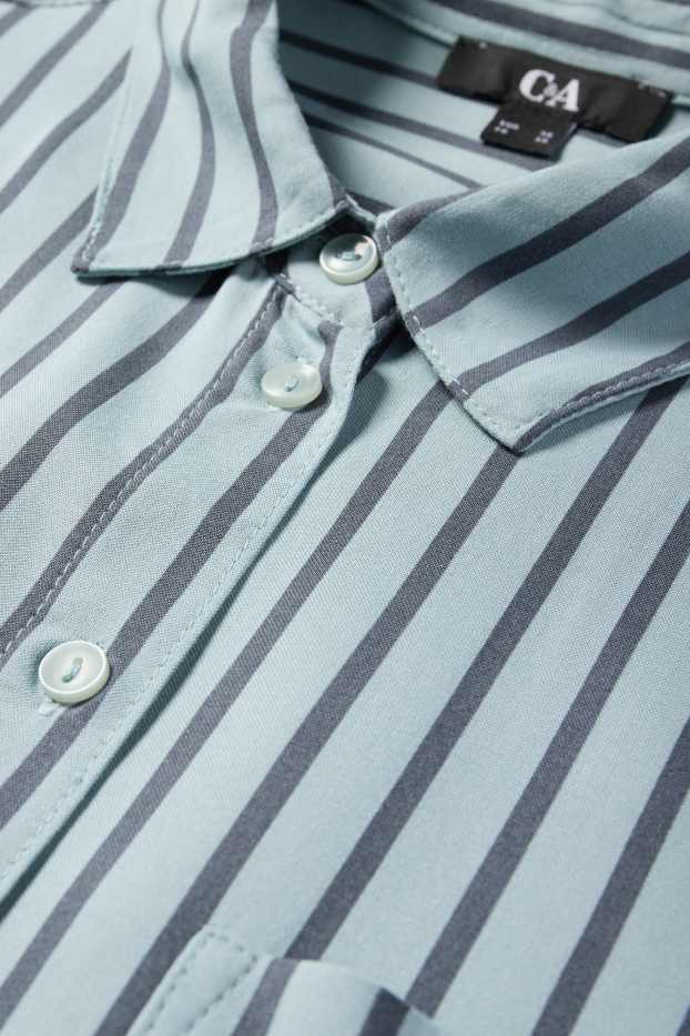 Dames - Blouse - gestreept - blauw