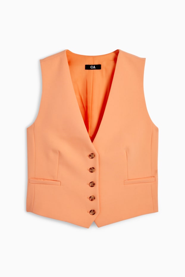 Dames - Business-gilet - getailleerd - oranje