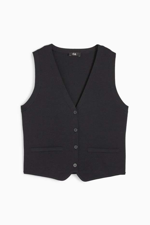 Femmes - Gilet de maille - noir