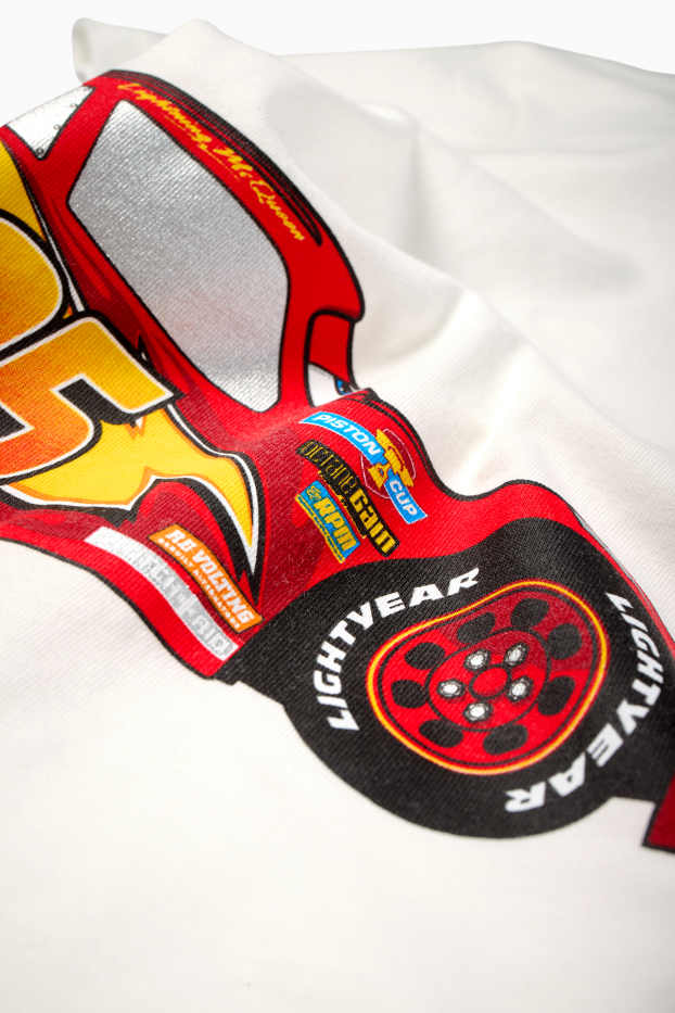 Copii - Băieți - Multipack 2 buc. - Mașini - tricou cu mânecă scurtă - alb / bej