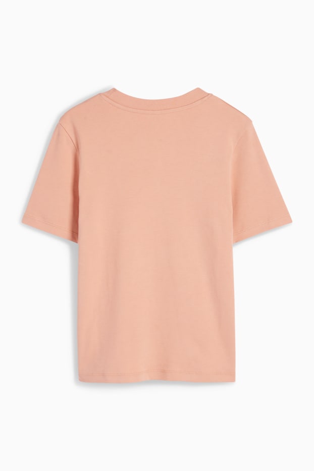 Dames - T-shirt - slim fit - terracotta