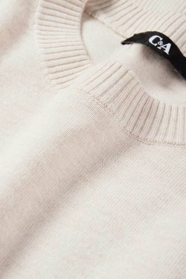 Mujer - Jersey de punto - manga corta - beige claro