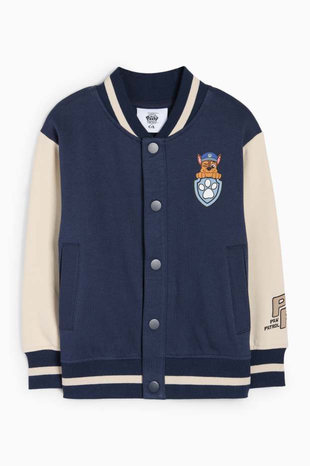 Kinderen: jongens - PAW Patrol - Chase, Marshall, Rubble, Zuma - collegejas - donkerblauw