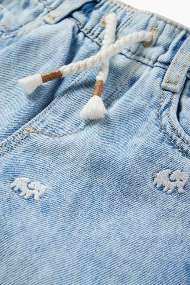 Bebeluși - băieți - Elefant - jeans bebeluși - denim-albastru deschis