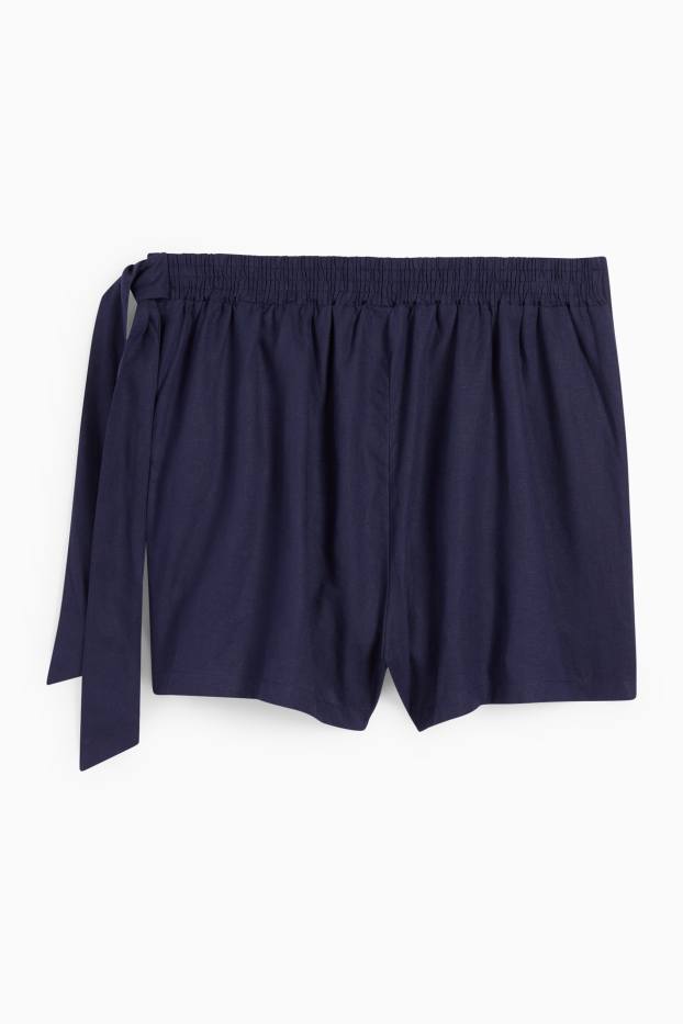 Dona - Rangsutra x C&A - faldilla pantaló - mescla de lli - blau fosc