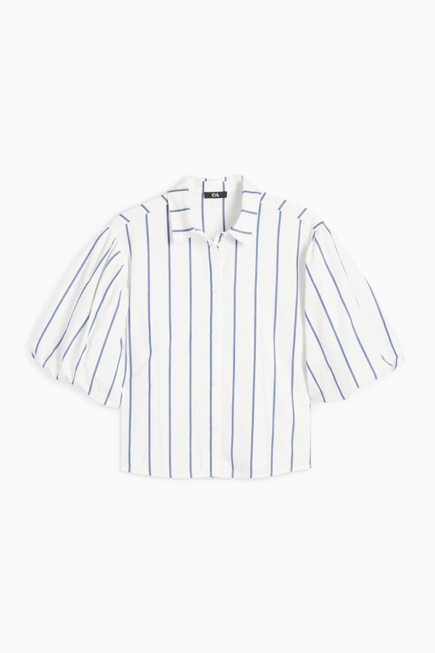 Dames - Blouse - gestreept - wit