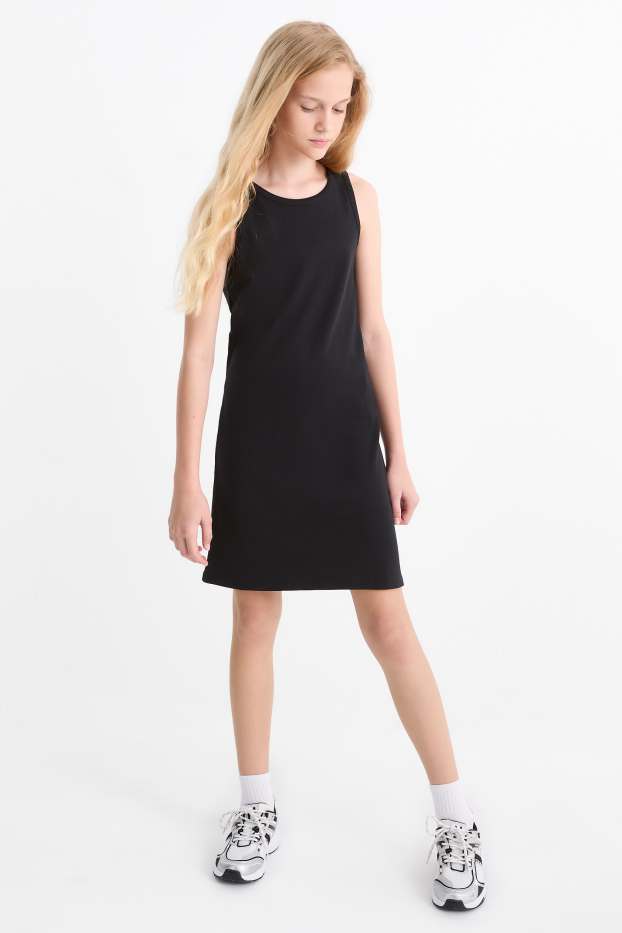 Kinderen: meisjes - Lilo & Stitch - set - T-shirt en jurkje - 2-delig - wit / lichtblauw