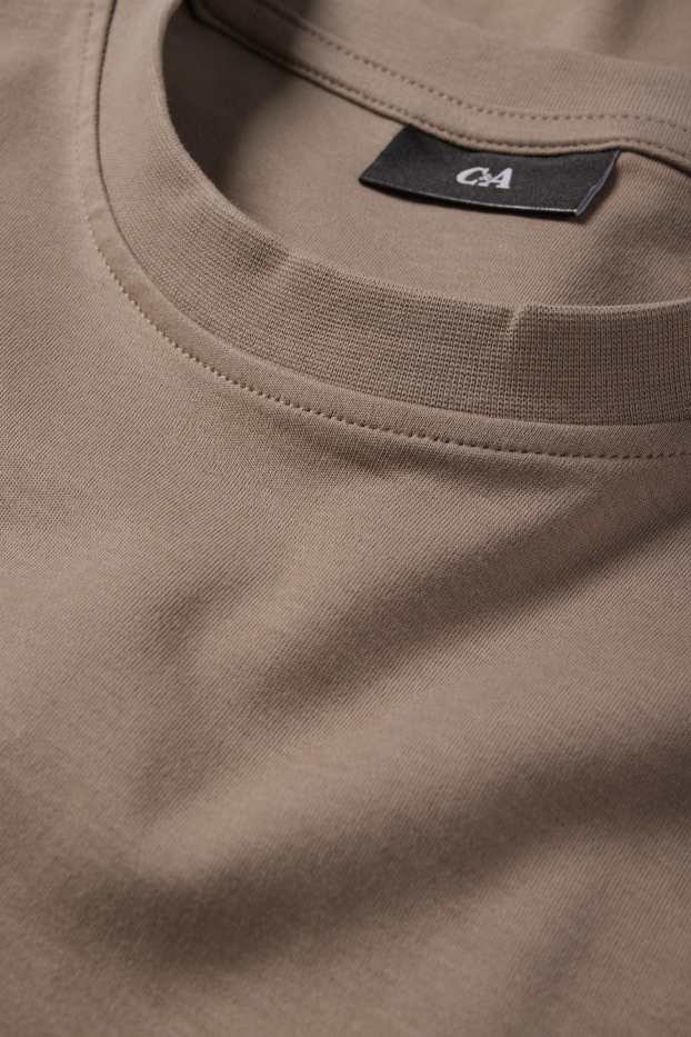 Pánské - Tričko - relaxed fit - taupe