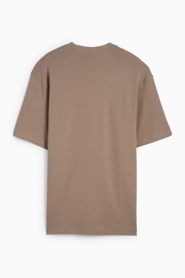 Pánské - Tričko - relaxed fit - taupe