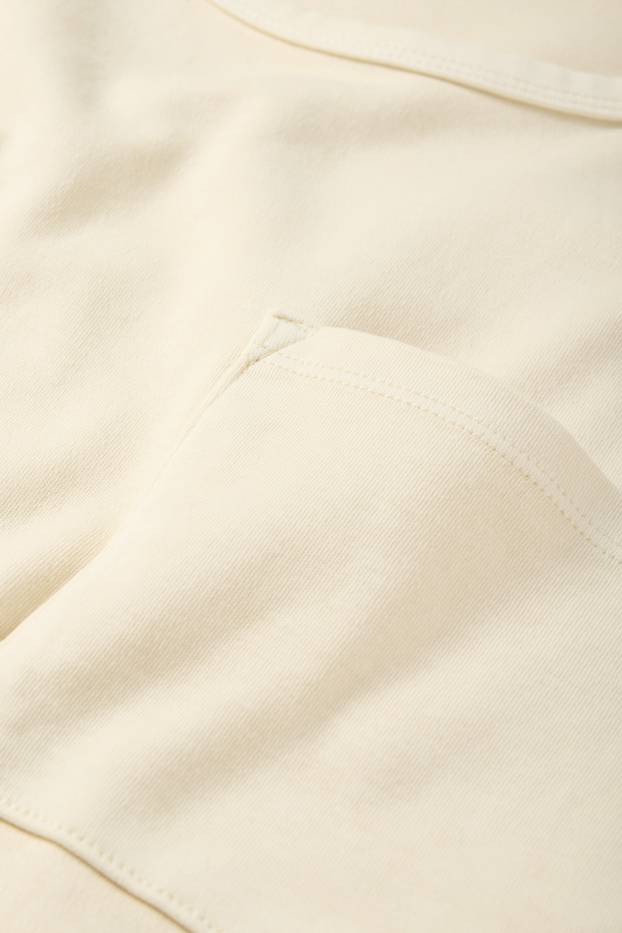 Dames - T-shirt - relaxed fit - licht beige