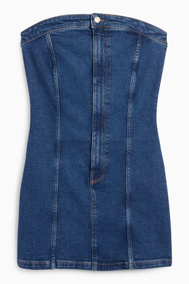 Dona - Vestit bandó texà - texà blau