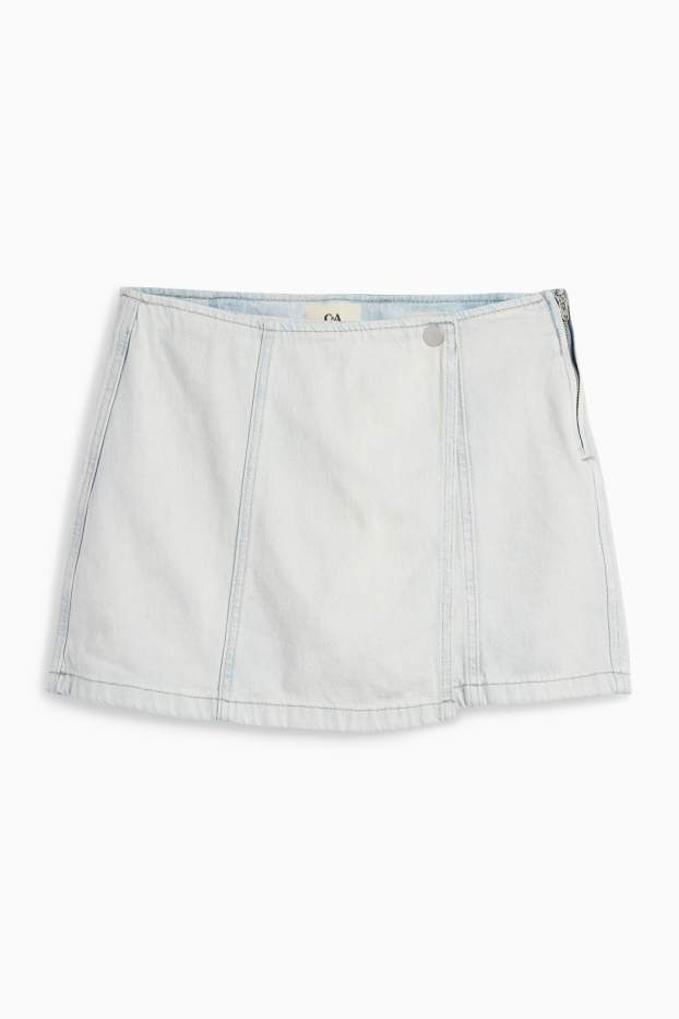 Women - Denim skort - denim-light blue