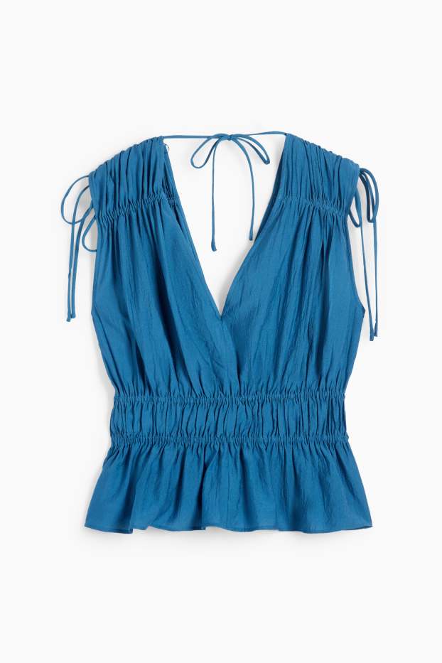 Dames - Blousetop - donkerblauw