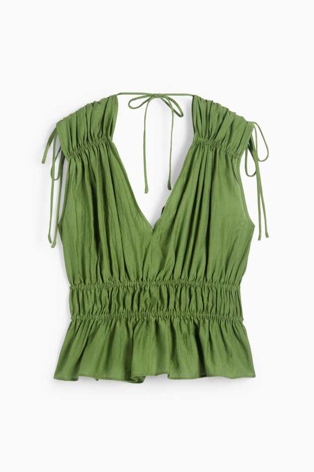 Dona - Brusa sense mànigues - verd