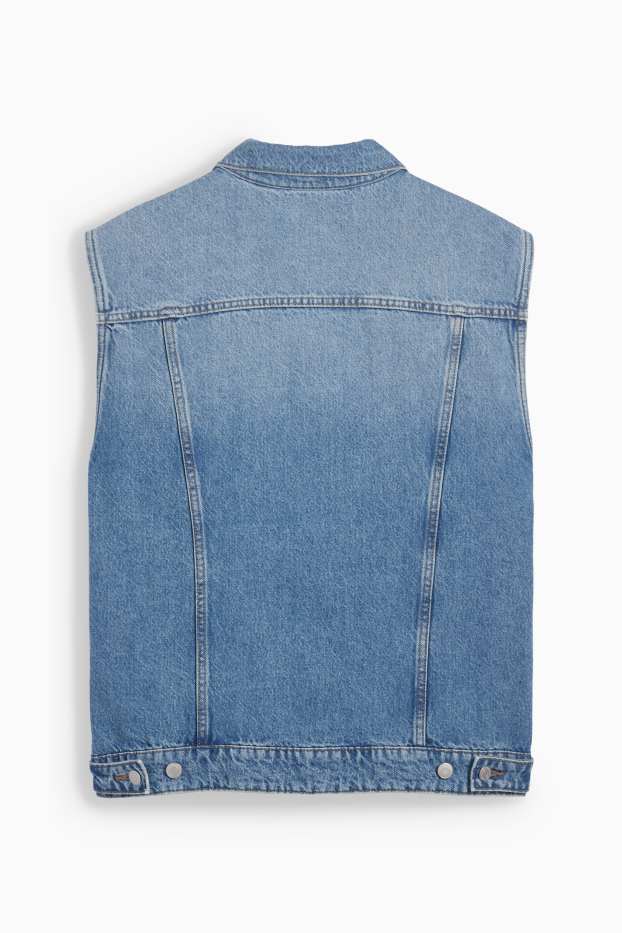 Herren - Jeans-Weste - jeansblau