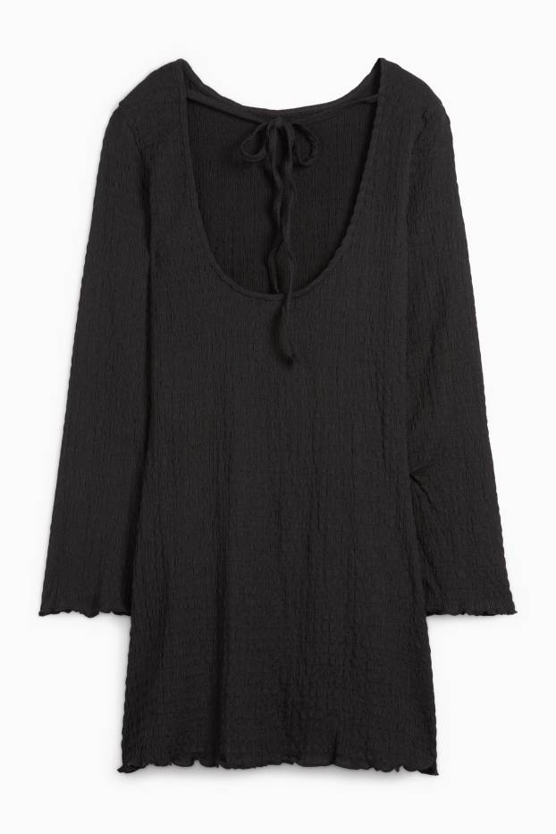 Damen - Kleid - rückenfrei - schwarz