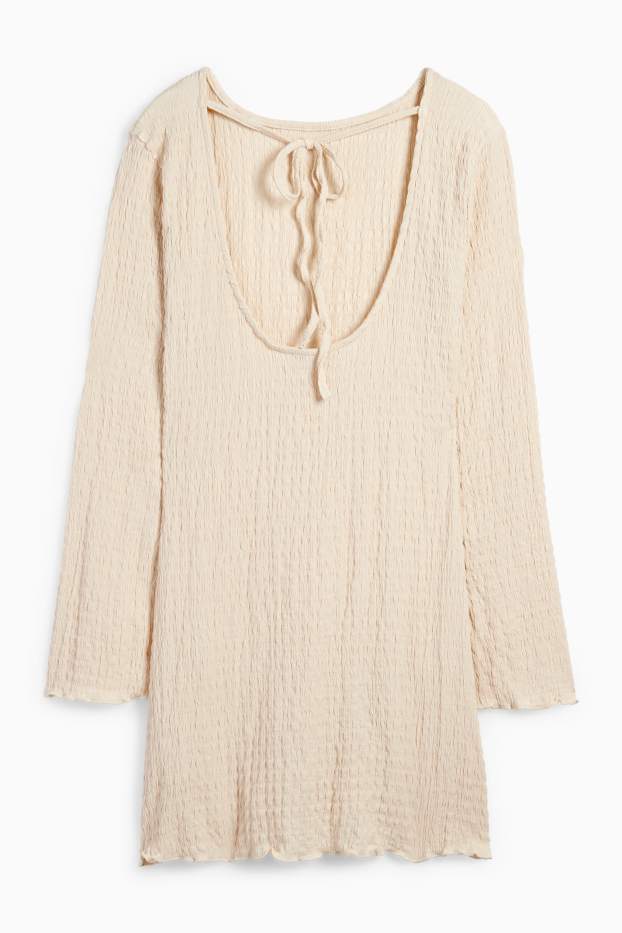 Dámské - Šaty - s odhalenými zády - světle béžová