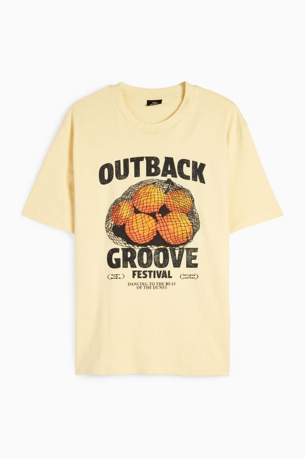 Uomo - T-shirt - relaxed fit - giallo chiaro