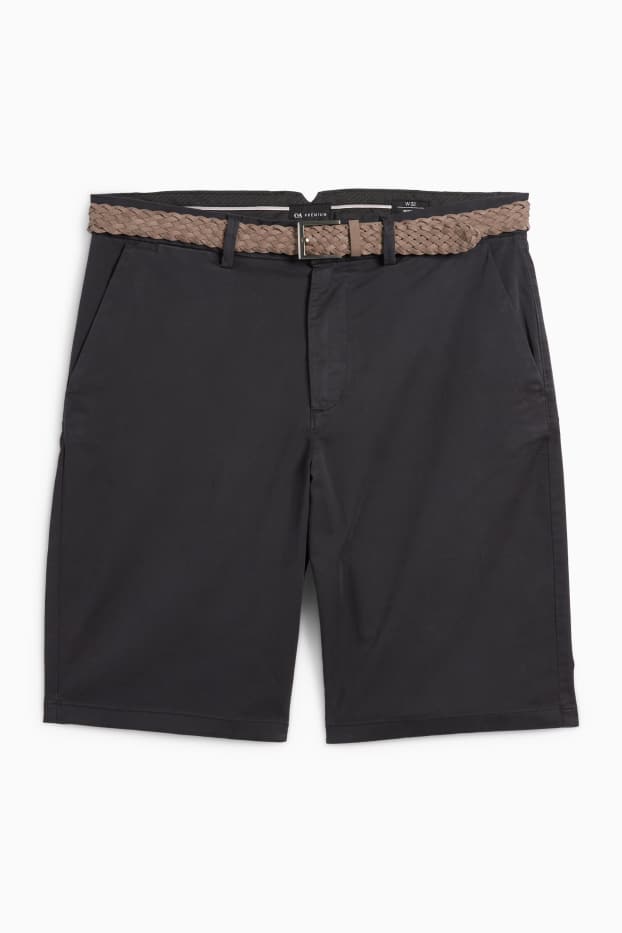 Uomo - Shorts con cintura - blu scuro