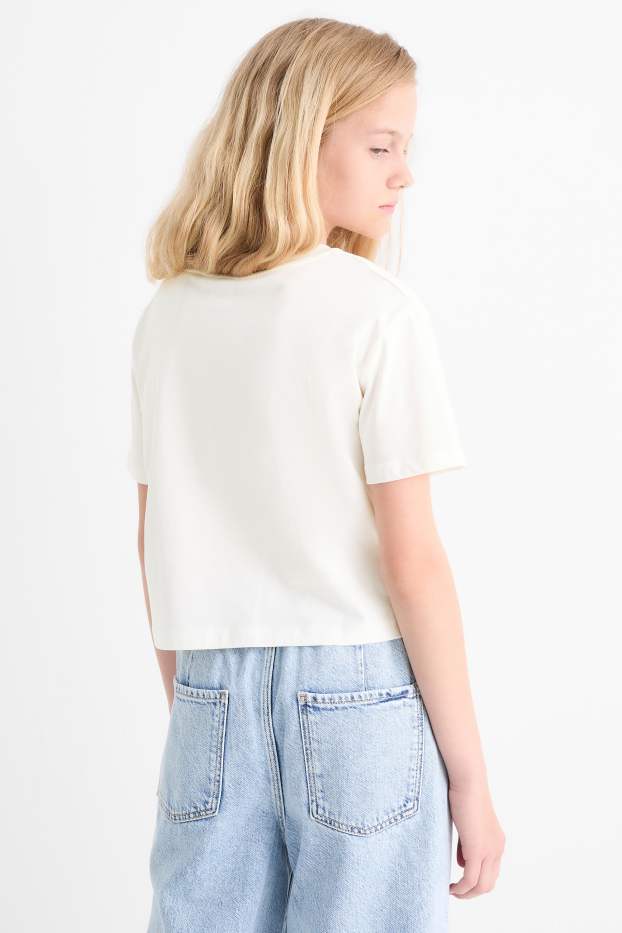 Kinder Mädchen - SmileyWorld® - Kurzarmshirt - weiss