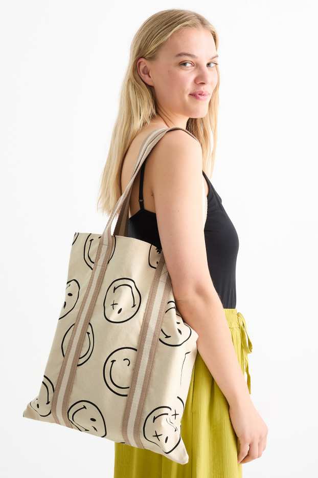 Dona - Bossa shopper gran - SmileyWorld® - beix