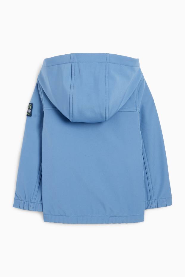 Enfants garçons - Veste à coquille souple avec capuche - imperméable - bleu