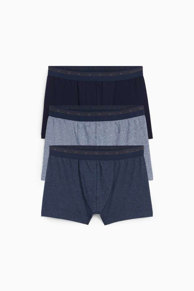 Herren - Multipack 3er - Trunks  - dunkelblau