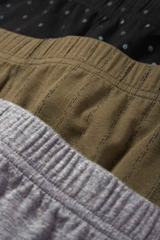 Hommes - Lot de 3 - boxers - vert / gris