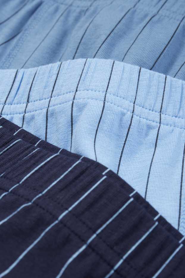 Herren - Multipack 3er - Trunks - gestreift - blau