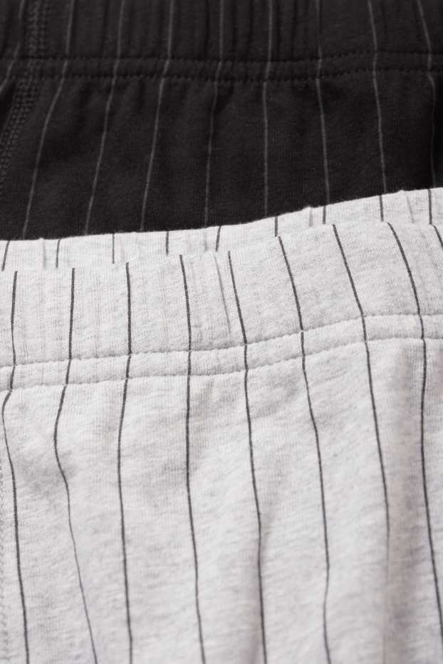 Hommes - Lot de 3 - boxers - à rayures - gris