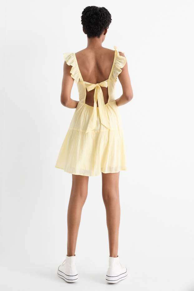 Donna - Vestito fit & flare - giallo chiaro