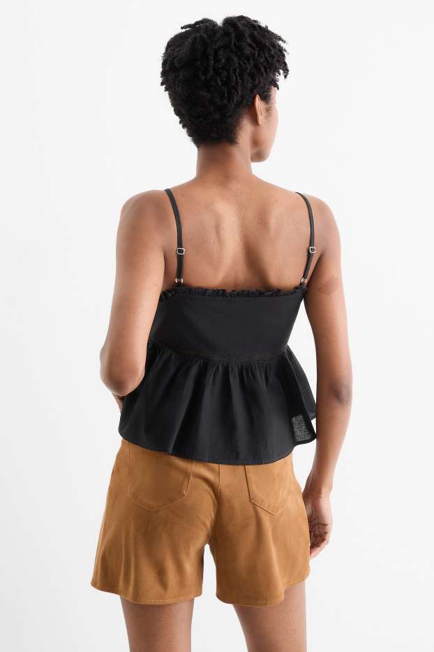 Dames - Blousetop - zwart