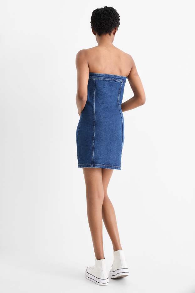 Dona - Vestit bandó texà - texà blau