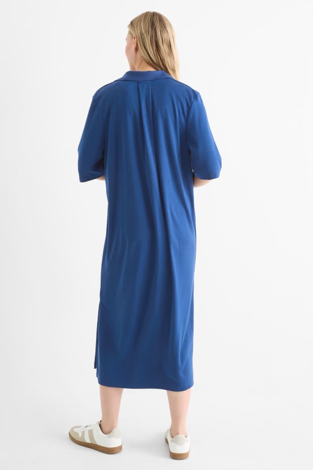 Femmes - Robe polo - bleu foncé